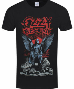 Ozzy Osbourne Angel Wings Mens Black T Shirt 1