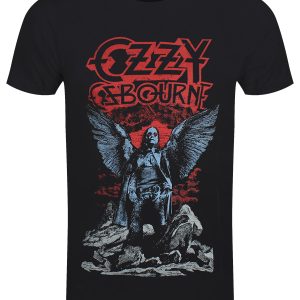 Ozzy Osbourne Angel Wings Mens Black T Shirt 1