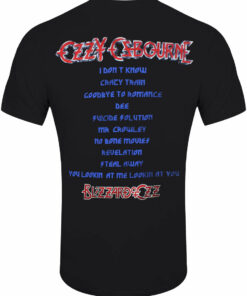 Ozzy Osbourne Blizzard of Ozz Track List Mens Black T Shirt 2