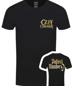 Ozzy Osbourne Patient No9 Gold Logo Mens Black T Shirt 1