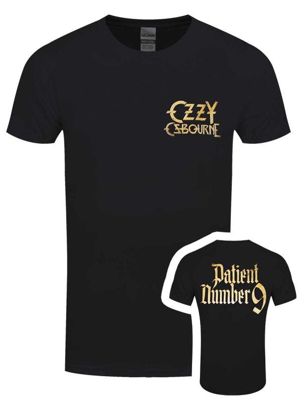 Ozzy Osbourne Patient No.9 Gold Logo Men’s Black T-Shirt