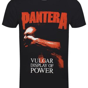 Pantera Red Vulgar Men’s Black T-Shirt