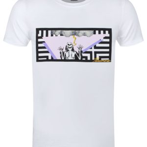 Paramore Lightning Skelly Mens White T Shirt 1