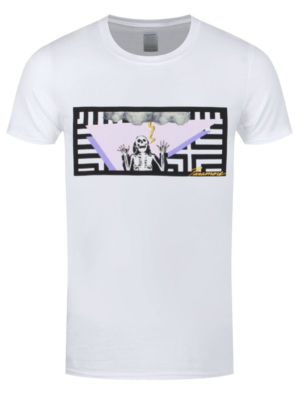 Paramore Lightning Skelly Men’s White T-Shirt