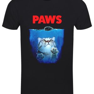 Paws Mens Black T Shirt 1