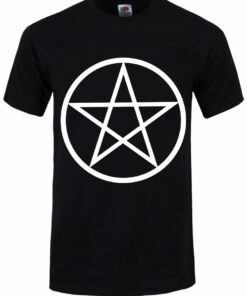 Pentagram T Shirt Gothic logo Black Mens 1