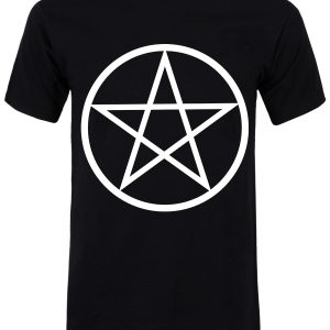 Pentagram T Shirt Gothic logo Black Mens 1