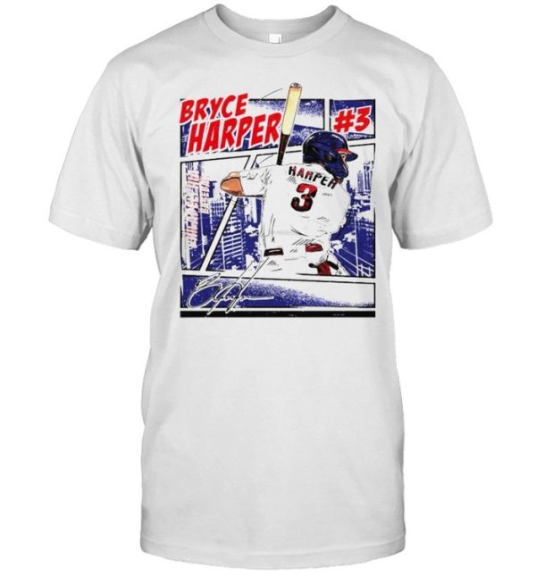 Philadelphia Baseball Bryce Harper #3 comic shirt