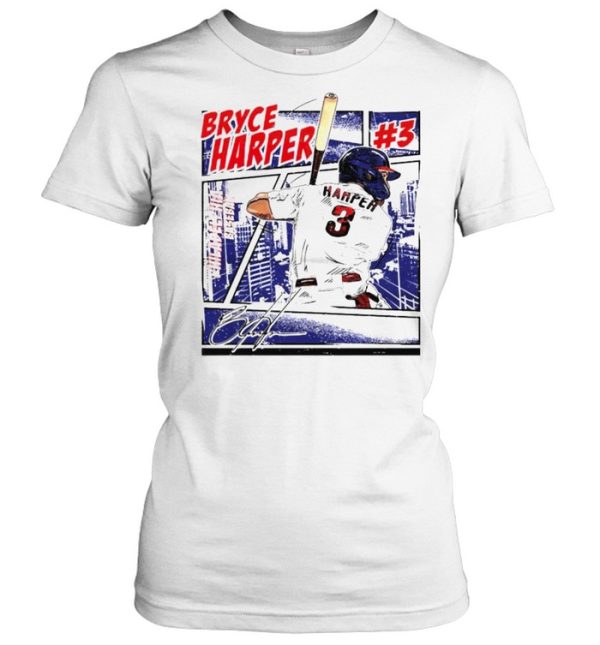 Philadelphia Baseball Bryce Harper #3 comic shirt