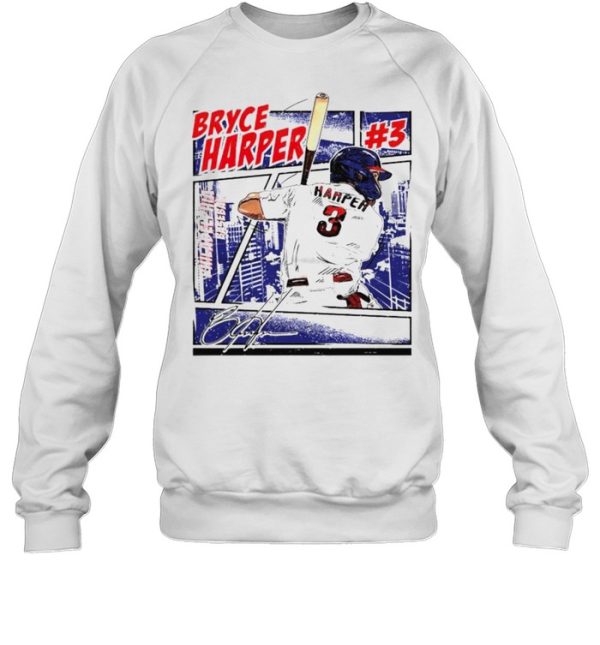 Philadelphia Baseball Bryce Harper #3 comic shirt