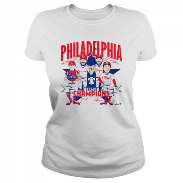 Philadelphia Phillies ’22 League Champions Caricature retro shirt