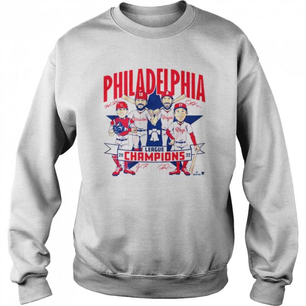 Philadelphia Phillies ’22 League Champions Caricature retro shirt