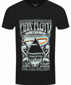 Pink Floyd Carnegie Hall Poster Mens Black T Shirt 1