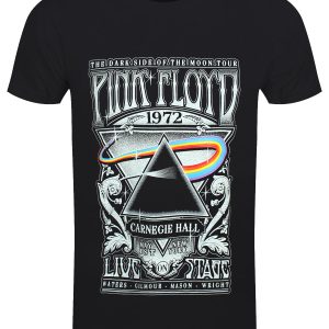 Pink Floyd Carnegie Hall Poster Mens Black T Shirt 1