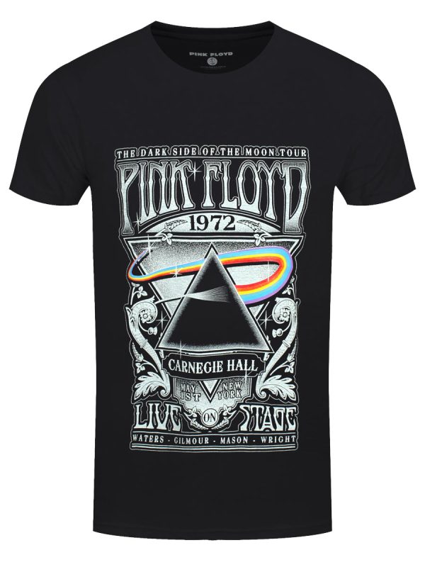 Pink Floyd Carnegie Hall Poster Men’s Black T-Shirt