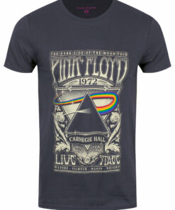 Pink Floyd Carnegie Hall Poster Mens Charcoal T Shirt 1
