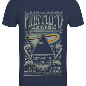 Pink Floyd Carnegie Hall Poster Men’s Denim T-Shirt