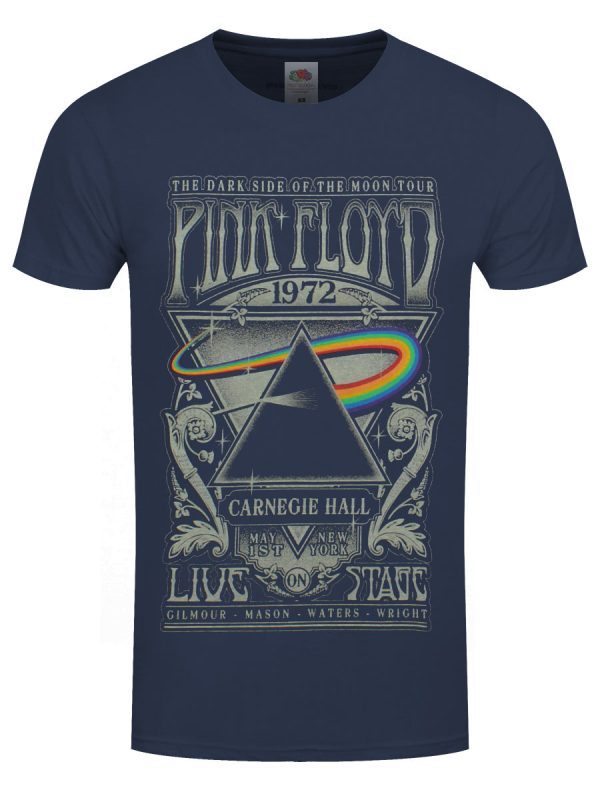 Pink Floyd Carnegie Hall Poster Men’s Denim T-Shirt