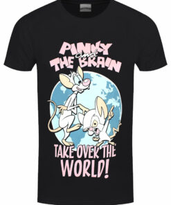 Pinky and the Brain Take Over The World Mens Black T Shirt 1