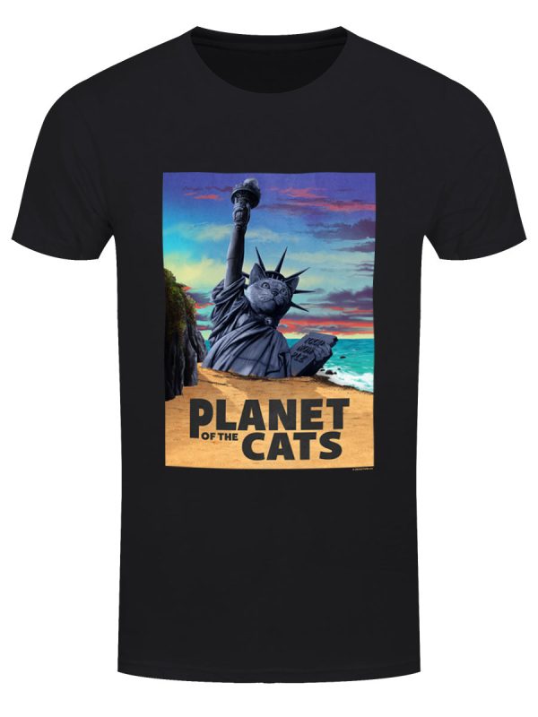 Planet of The Cats Men’s Black T-Shirt