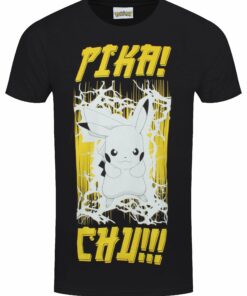 Pokemon Electrifying Mens Black T Shirt 1