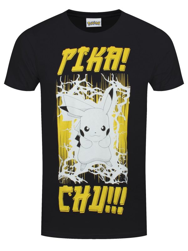 Pokemon Electrifying Men’s Black T-Shirt