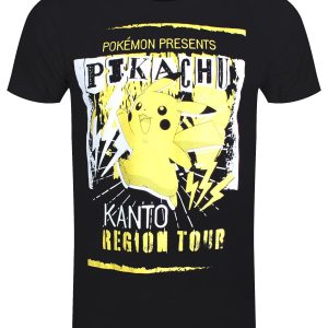 Pokemon Kanto Region Tour Men’s Black T-Shirt