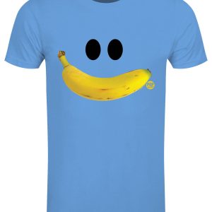 Pop Factory Banana Smile Men’s Azure Blue T-Shirt