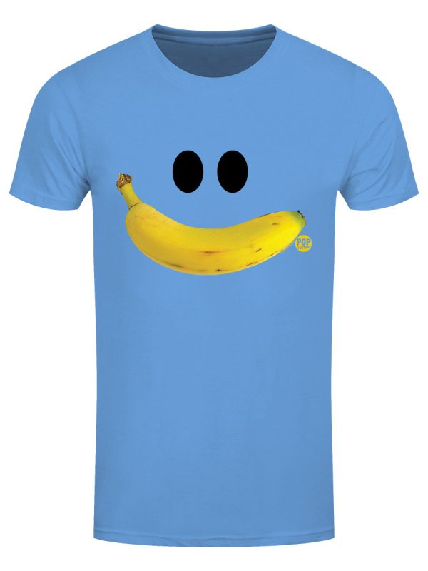 Pop Factory Banana Smile Men’s Azure Blue T-Shirt