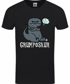 Pop Factory Grumposaur Mens Black T Shirt 1