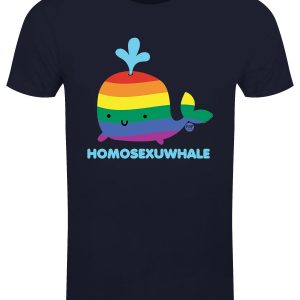 Pop Factory Homosexuwhale Men’s Navy T-Shirt