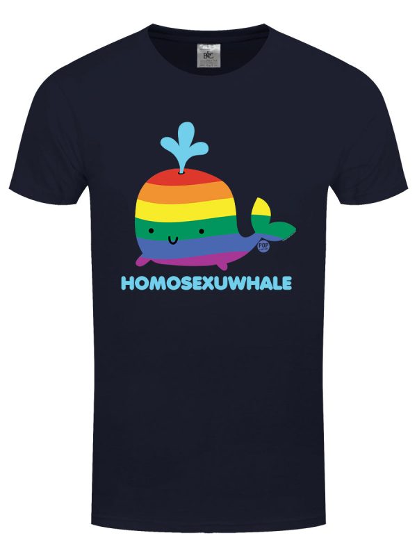 Pop Factory Homosexuwhale Men’s Navy T-Shirt