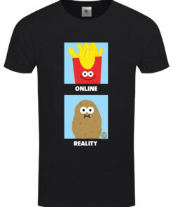 Pop Factory Online v Reality Mens Black T Shirt 1