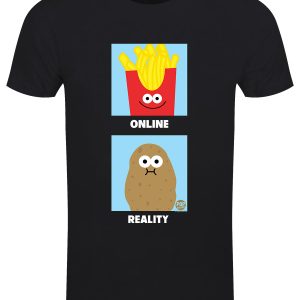 Pop Factory Online v Reality Men’s Black T-Shirt