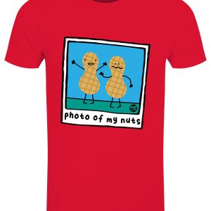 Pop Factory Photo Of My Nuts Men’s Red T-Shirt