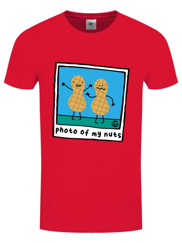 Pop Factory Photo Of My Nuts Men’s Red T-Shirt