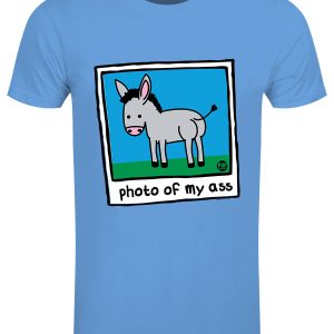 Pop Factory Photo of My Ass Men’s Azure Blue T-Shirt