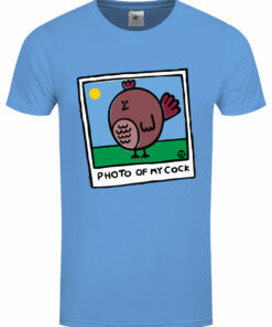 Pop Factory Photo of My Cock Mens Azure Blue T Shirt 1