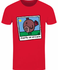 Pop Factory Photo of My Cock Mens Red T Shirt 1