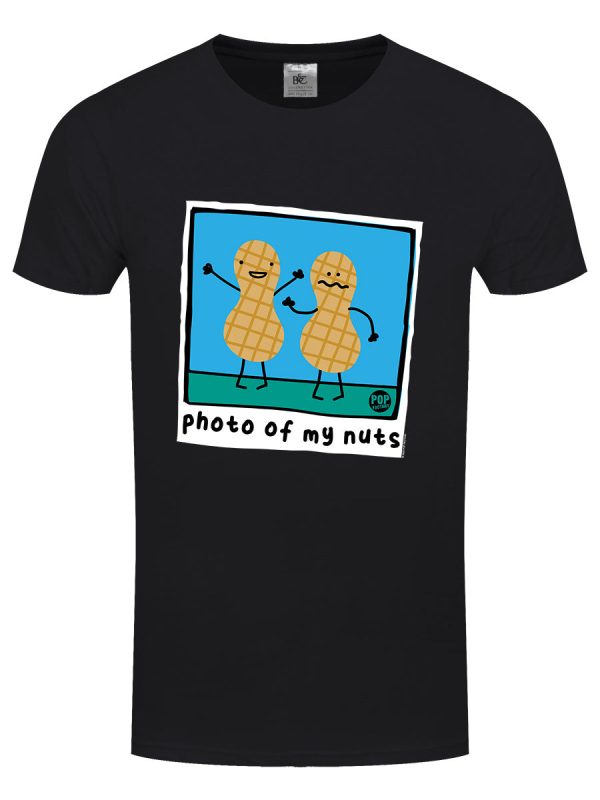 Pop Factory Photo of My Nuts Men’s Black T-Shirt