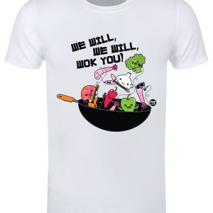 Pop Factory We Will Wok You Men’s White T-Shirt