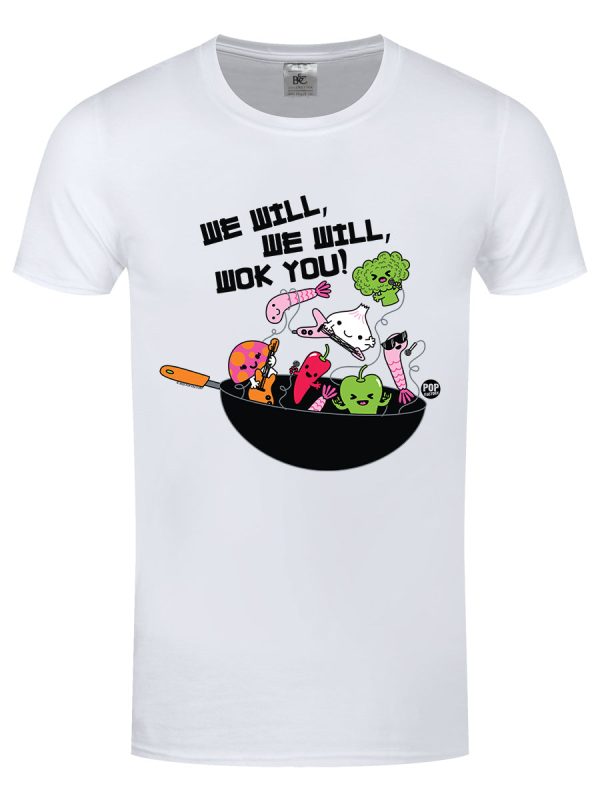 Pop Factory We Will Wok You Men’s White T-Shirt