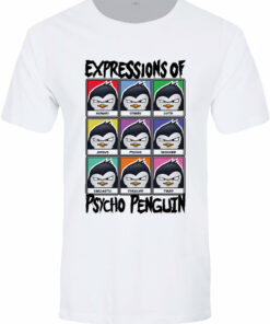 Psycho Penguin Expressions Mens Premium White T Shirt 1