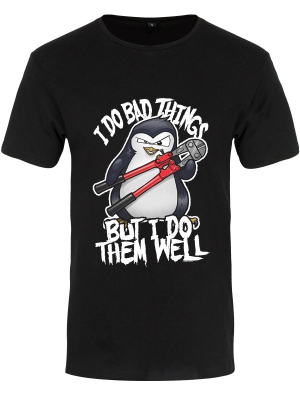 Psycho Penguin I Do Bad Things Men’s Premium Black T-Shirt