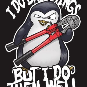 Psycho Penguin I Do Bad Things Mens Premium Black T Shirt 4