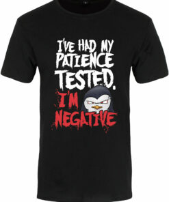 Psycho Penguin Patience Mens Premium Black T Shirt 1