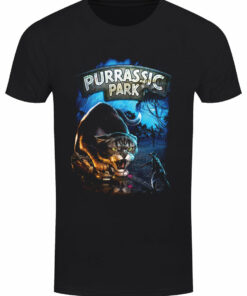 Purrassic Park Mens Black T Shirt 1