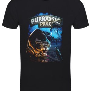 Purrassic Park Men’s Black T-Shirt