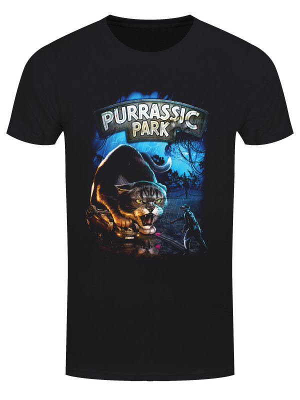 Purrassic Park Men’s Black T-Shirt