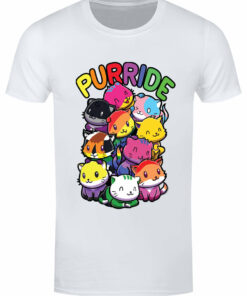 Purride Cats Mens White T Shirt 1